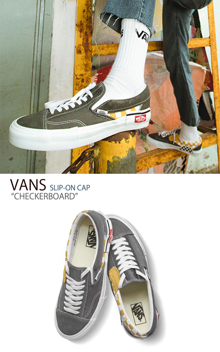 楽天市場 バンズ スリッポン Vans メンズ レディース Slip On Cap Checkerboard スリッポンキャップ チェッカーボード Charcoal チャコール Vn0a3wm5v0d シューズ A Labs