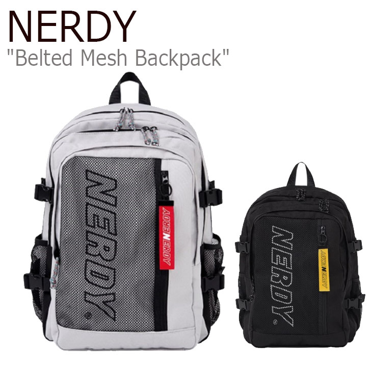 楽天市場 ノルディ リュックサック Nerdy メンズ レディース Belted Mesh Backpack ベルテッド メッシュ バックパック Light Grey Black ライトグレー ブラック Pnesaa 0101 ノルディー バッグ Drescco ドレスコ