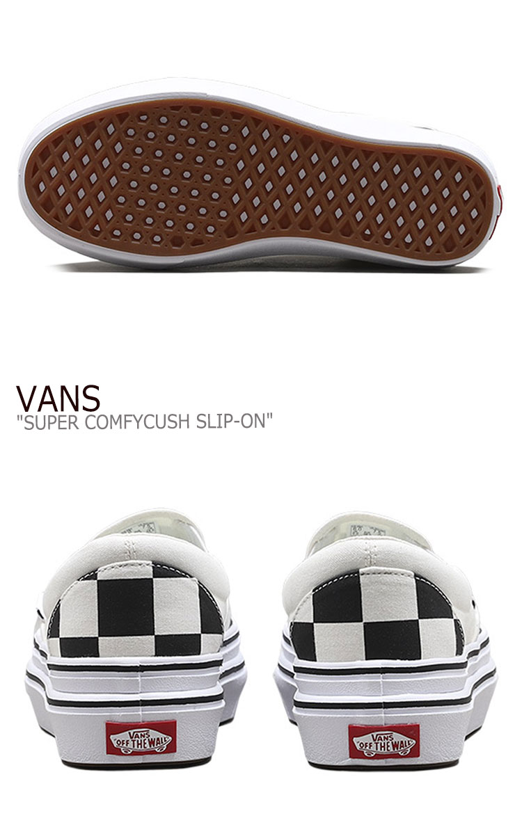 楽天市場 バンズ スリッポン スニーカー Vans レディース Super Comfycush Slip On Checkerboard スーパー コンフィークッシュ スリッポン チェッカーボード Black ブラック White ホワイト Vn0a4u1fxt4 シューズ A Labs