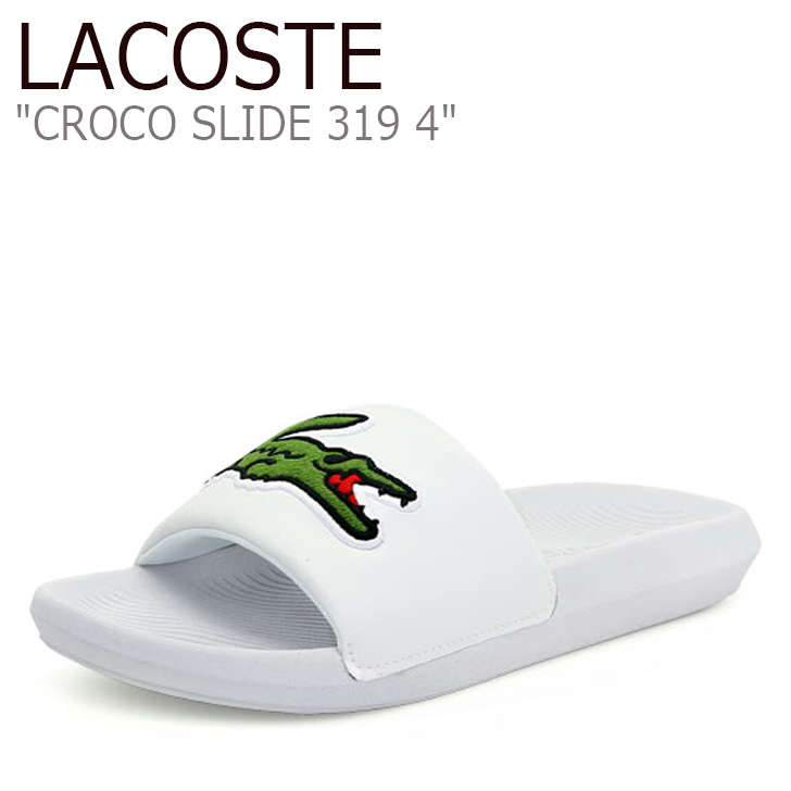 楽天市場 ラコステ シャワーサンダル Lacoste メンズ レディース Croco Slide 319 4 クロコ スライド319 4 サンダル スリッパ White ホワイト Rz0047wa0 Rz0073ma0 シューズ 中古 未使用品 A Labs