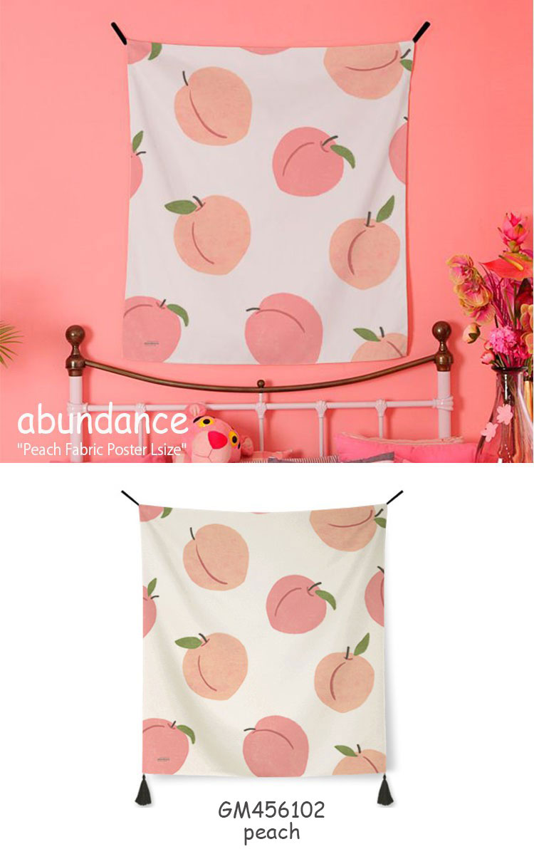 楽天市場 アバンダンス タペストリー Abundance ピーチ ファブリックポスターl Peach Fabric Poster Lサイズ 全4種類 桃 もも 韓国雑貨 おしゃれ Gm 2 3 6 Acc A Labs