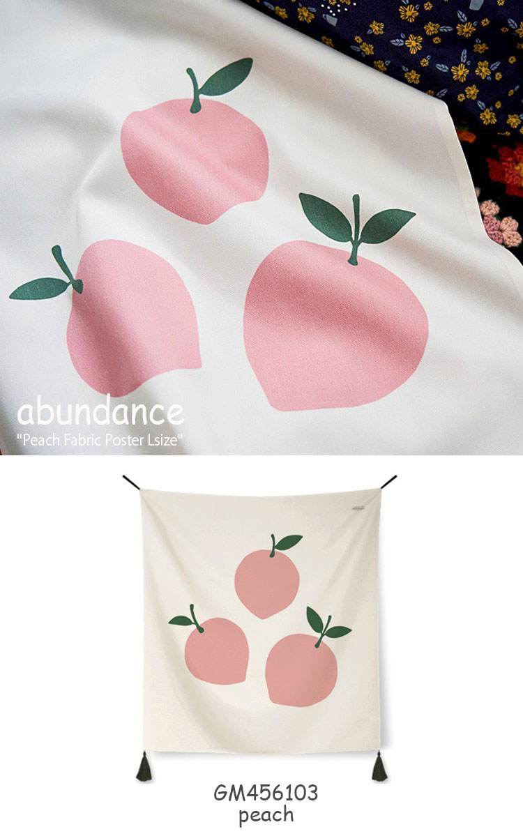 楽天市場 アバンダンス タペストリー Abundance ピーチ ファブリックポスターl Peach Fabric Poster Lサイズ 全4種類 桃 もも 韓国雑貨 おしゃれ Gm 2 3 6 Acc A Labs