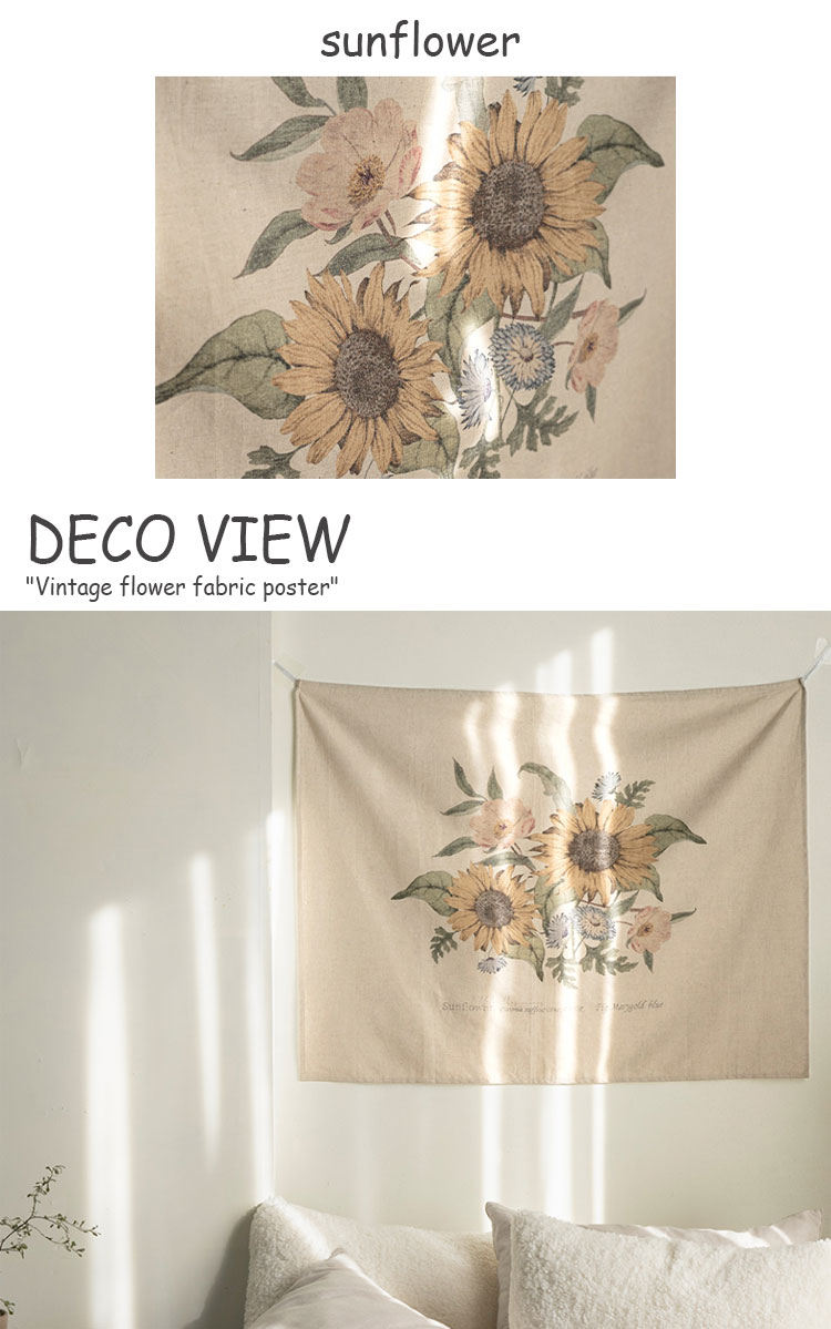 デコ見地 タペストリー Deco View ビンテージ お花 裂地看板 Vintage Flower Fabric Poster 2お敵 韓国雑貨 格好良い Acc Cannes Encheres Com
