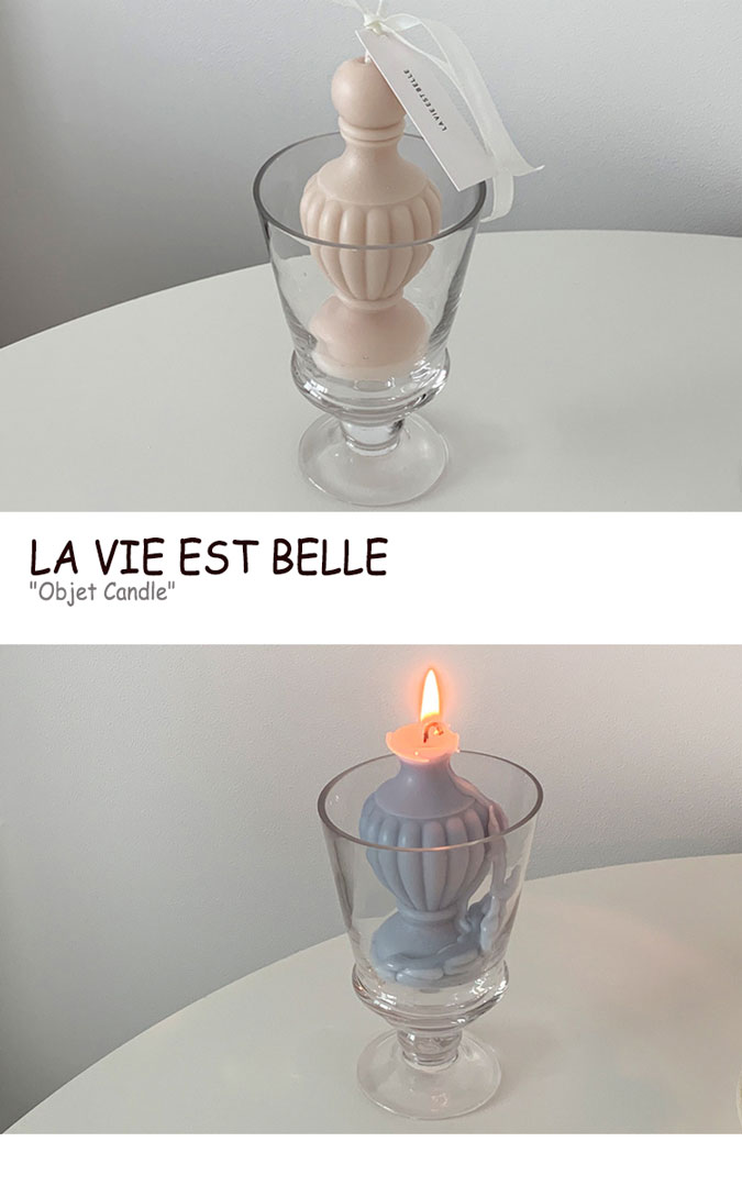 楽天市場 ラビエベル キャンドル La Vie Est Belle Objet Candle オブジェ キャンドル White ホワイト Beige ベージュ Blue Belle ブルーベル 韓国雑貨 Acc A Labs