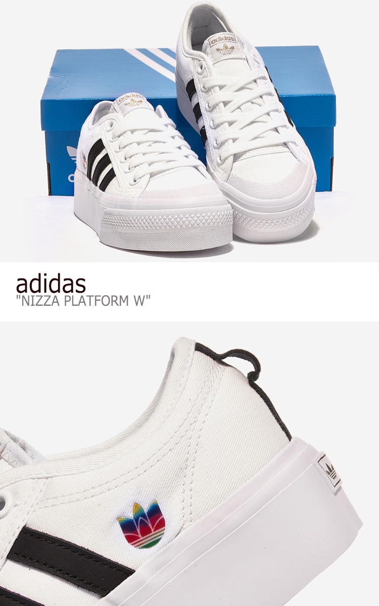 white platform adidas