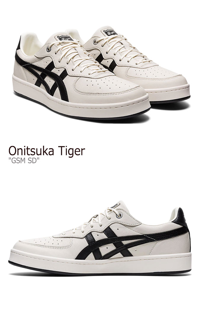 楽天市場 オニツカタイガー スニーカー Onitsuka Tiger メンズ レディース Gsm Sd ジーエスエム エスディー Cream クリーム Black ブラック 11a803 101 シューズ A Labs