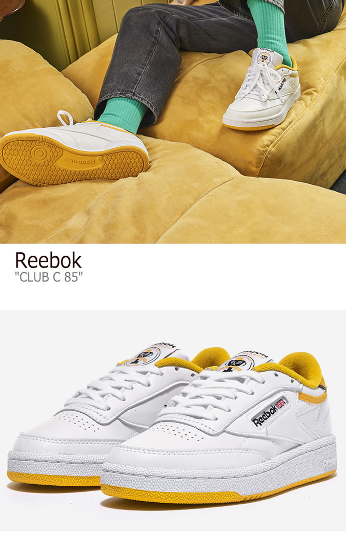 楽天市場 リーボック スニーカー Reebok メンズ レディース Club C 85 クラブ C 85 White ホワイト Yellow イエロー Fx3373 シューズ 中古 未使用品 A Labs