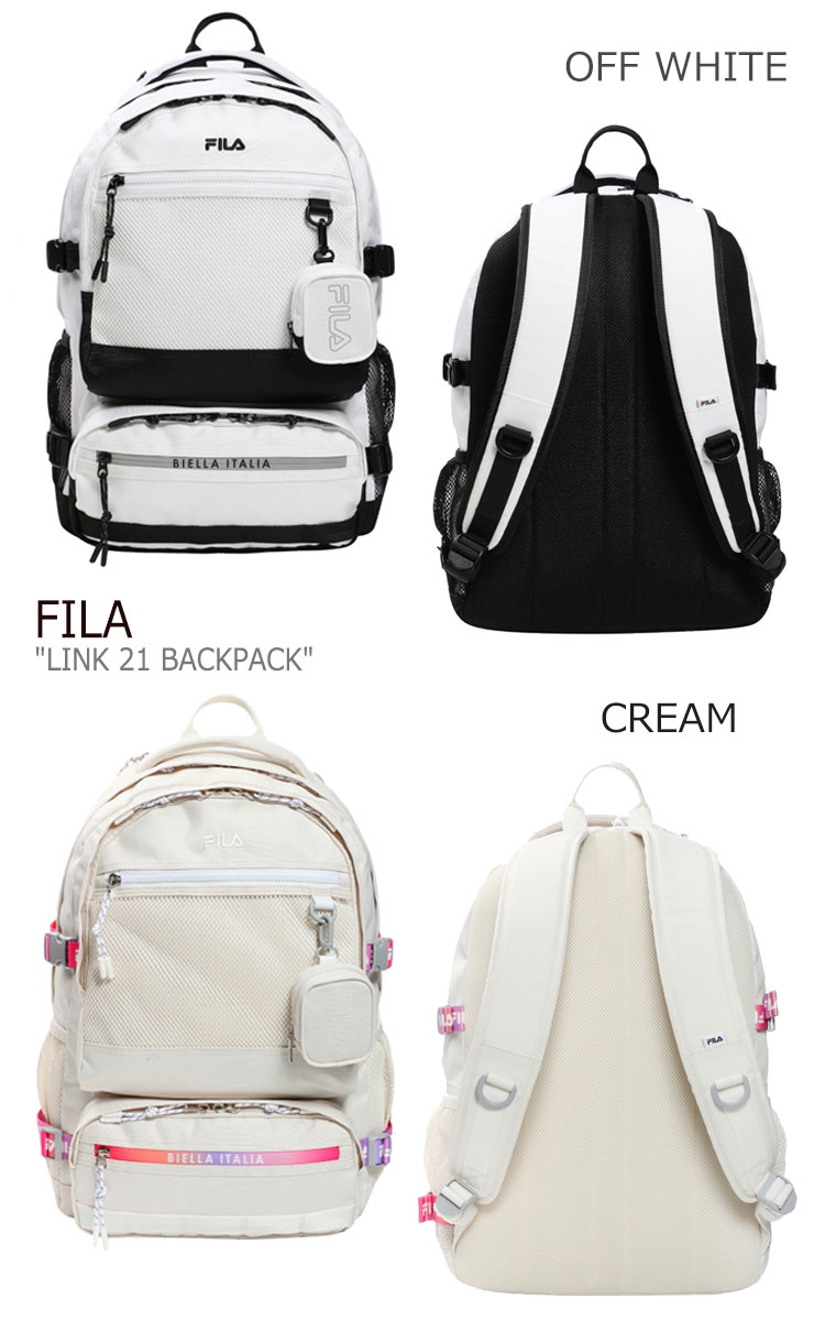 楽天市場 フィラ リュック Fila メンズ レディース Link 21 Backpack リンク21 バックパック Black ブラック Jet ジェット Black ブラック Off オフ White ホワイト Cream クリーム Lavender ラベンダー Grey グレー Fs3bpd5004x バッグ 中古 未使用品 A Labs