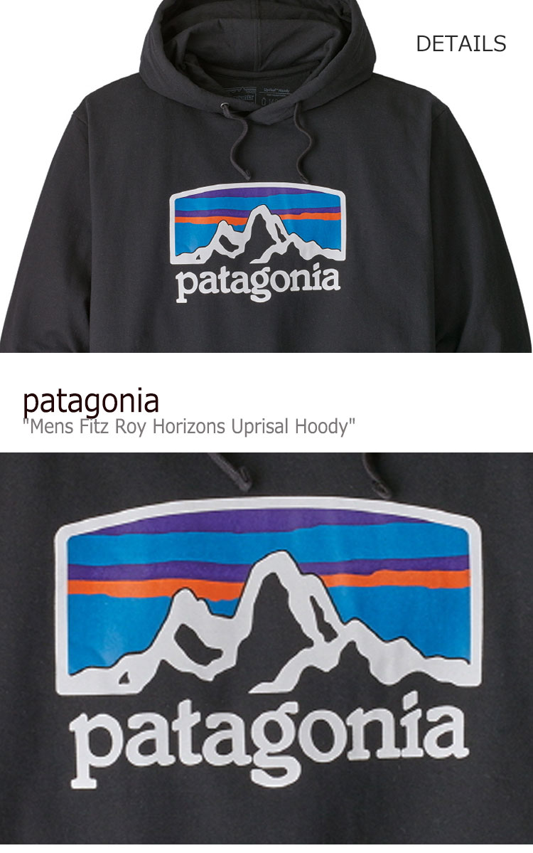 楽天市場 パタゴニア パーカ Patagonia メンズ Mens Fitz Roy Horizons Uprisal Hoody メンズ フィッツ ロイ ホライゾンズ アップライザル フーディ Black ブラック Blue ブルー 395l5 ウェア A Labs