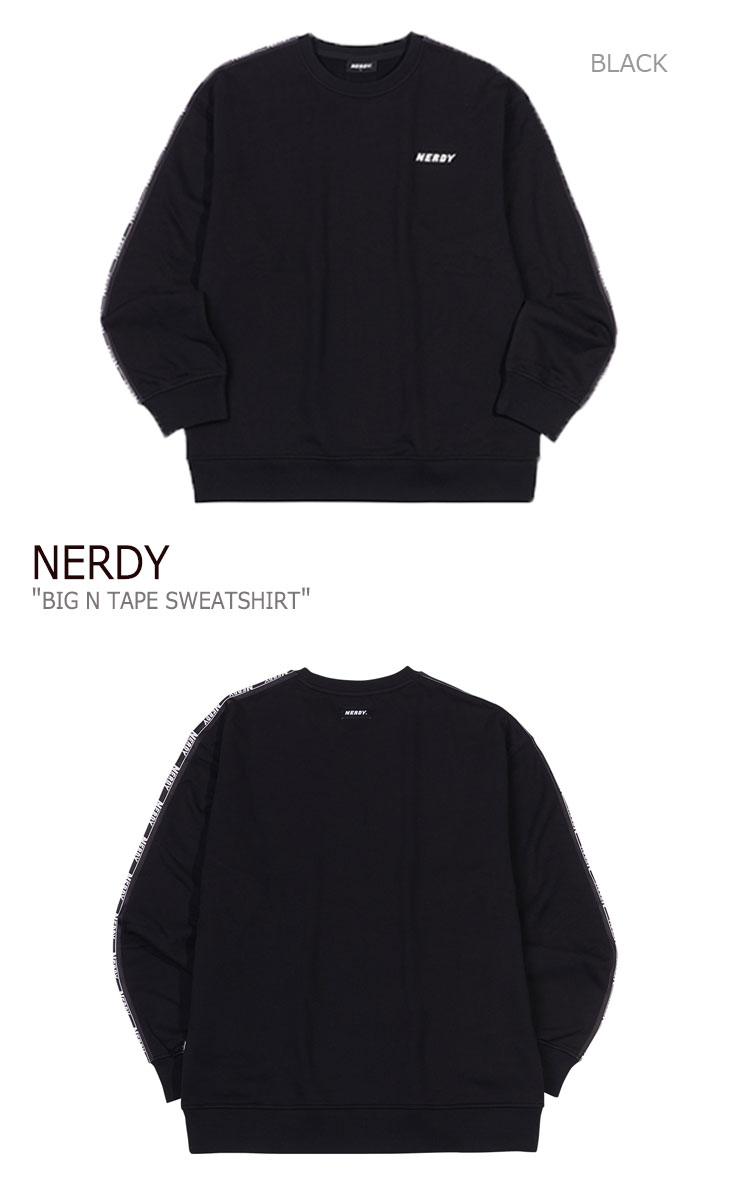 楽天市場 ノルディ トレーナー Nerdy メンズ レディース Big N Tape Sweatshirt ビック N テープ スウェットシャツ Black ブラック Cream クリーム Orange オレンジ Purple パープル ノルディー ウェア A Labs