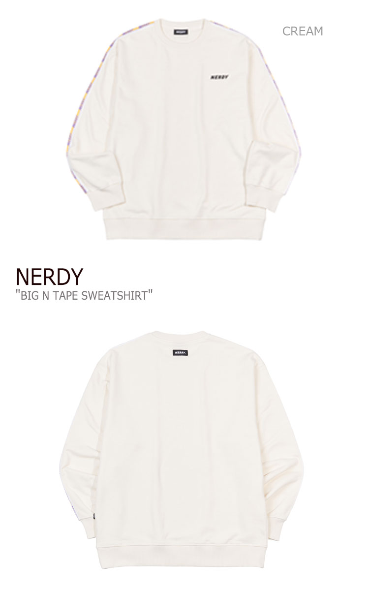 楽天市場 ノルディ トレーナー Nerdy メンズ レディース Big N Tape Sweatshirt ビック N テープ スウェットシャツ Black ブラック Cream クリーム Orange オレンジ Purple パープル ノルディー ウェア A Labs