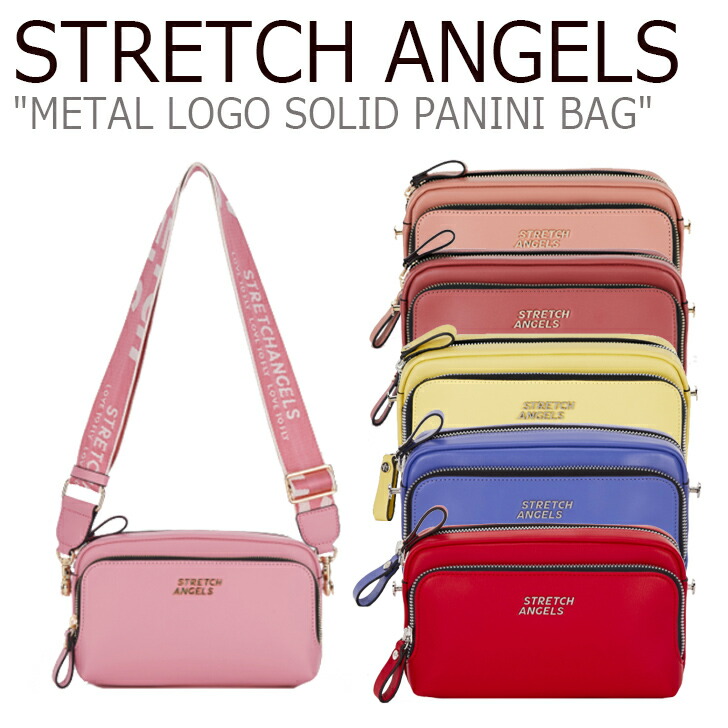 ボディバッグ ウエストポーチ Bag Panini Solid Logo Metal Angels Stretch ボディバッグ エンジェルズ ストレッチ メタル バッグ Sumrdr Ed Pk Ye Vo Rd 韓国バッグ レッド Red バイオレット Violet イエロー Yellow ダークレッド Red Dark ベージュ Beige ピンク