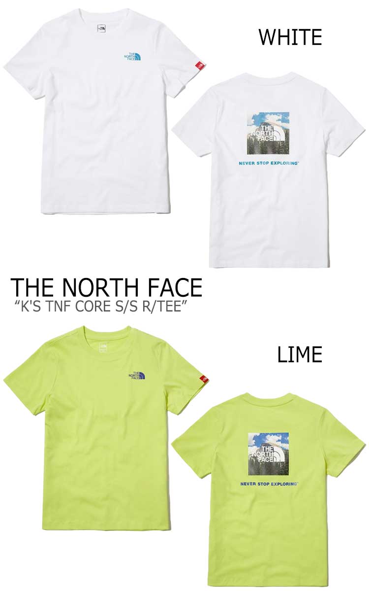 ノース面 Tシャツ The North Face 御坊っちゃん 小女郎 K S Tnf Core S S R Tee キッズ Tnf コアー 遊撃手袖 ラウンドtee 半袖 White 白 Lime 韻 Black 黒ん坊 Nt7ul12s T U 衣類 中古 未引当てる估券 ザノースフェイス キッズtシャツ ノースtシャツ