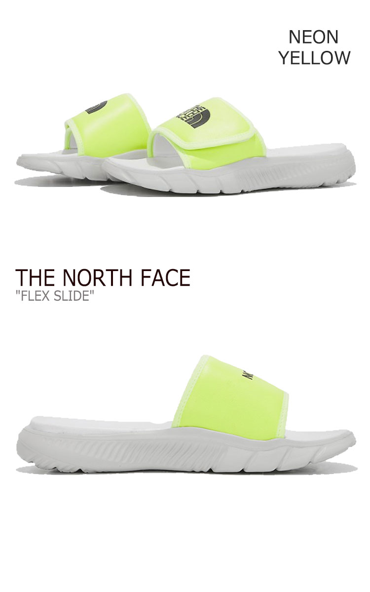 北人間の顔 サンダル The North Face メンズ レディース Flex Slide フレックス 滑り Black 真っ黒 White 紅毛 Pink 薄紅 Neon Yellow ネオンイエロー Ns98m01a B C D シューズ 中古 未アプリ品目 Vned Org