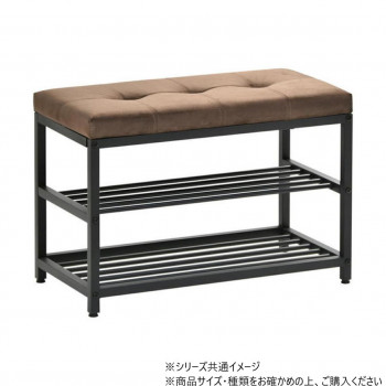 B.Bファニシング ベロア ベンチシューズラック 幅60 ベロアダークブラウン ONBN0082VEDBR【送料無料】