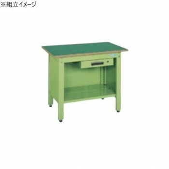 サカエ 一人用作業台CPタイプ サカエリューム天板 900×600×740mm グリーン CP-096A【送料無料】
