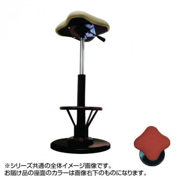 ツイストスツールラフレシアKモーR (フットレスト付き) レッド/ブラック TWS-240R【送料無料】