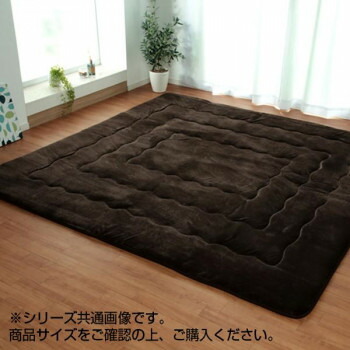 大判ふっくら敷きカーペット 『大判ドーク』 ブラウン 約220×220cm 5996919【送料無料】