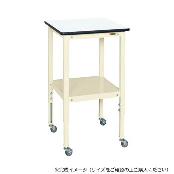 ＼エントリーでポイント5倍！マラソン期間限定！／ サカエ サポートテーブル高さ調整タイプ ポリエステル天板 600×450×720mm アイボリー TSRT-645RI【送料無料】
