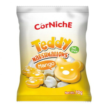 ＼エントリーでポイント5倍！マラソン期間限定！／ コーンニッシュ テディマシュマロ　マンゴーフレーバー 70g 24個セット 0107-00007【送料無料】