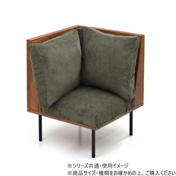 【エントリーでポイント5倍！マラソン期間限定！】B.Bファニシング infinite　L型角ソファー コーデュロイグリーン IFSE0316COGRN【送料無料】