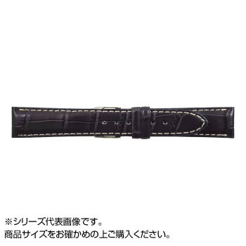 【エントリーでポイント5倍！マラソン期間限定！】MIMOSA(ミモザ) 時計バンド クロコマット 22mm ネイビー/ホワイトステッチ (美錠:銀) WRM-NW22【送料無料】 メール便対応商品