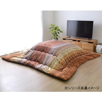【エントリーでポイント5倍!マラソン期間限定!】日本製 こたつ掛け布団 長方形 ギャッベ柄 約205×315cm オレンジ 5193879【送料無料】