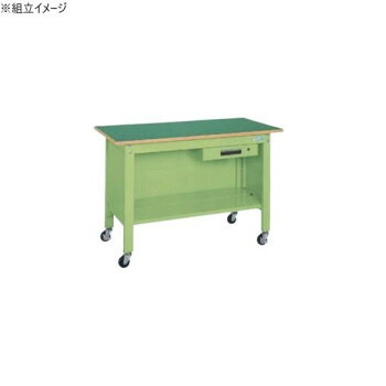 サカエ 一人用作業台CPBタイプ移動式 サカエリューム天板 1200×600×810mm グリーン CPB-126A【送料無料】|A-life Shop
