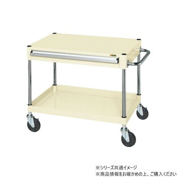 サカエ CSパールワゴン中量タイプ 引出し付 アイボリー CSP-7561AI【送料無料】