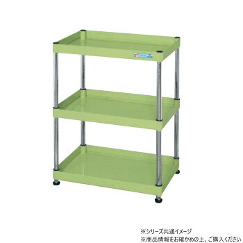 サカエ CSパールワゴン固定タイプ 樹脂製 グリーン CSPN-9073【送料無料】