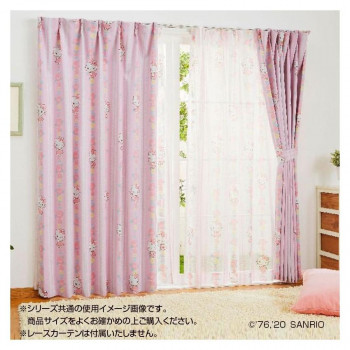 ＼エントリーでポイント5倍！マラソン期間限定！／ サンリオ キティ ドレープカーテン2枚セット 100×200cm SB-521-S【送料無料】