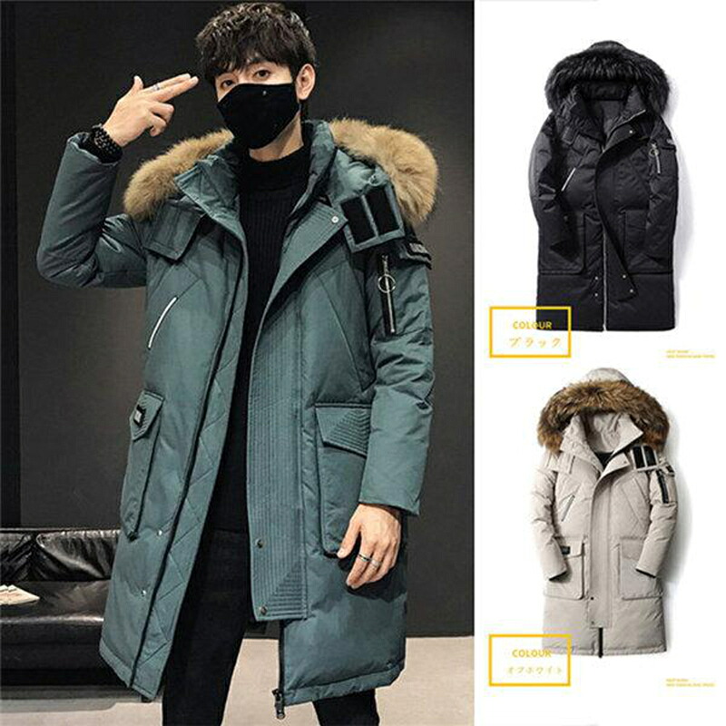 メンズ 落ちこむ上衣 ロング上衣 落ちこむ厚地の外套 ボンネット付き添い人 冬服 気が大きい大きさ かっこいい 撥水 生あたたかい 雅びやか 防風防寒 アウター 朦々たる