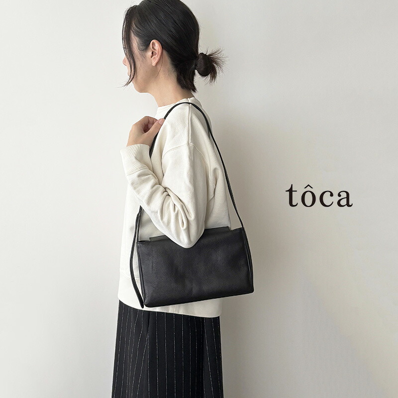 【SALE】toca トーカ 磁石ショルダーバッグ なめし革 肩かけ ななめ掛け ポシェット ハンドバック 本革 シボ柄  冠婚葬祭 odds オッズ tc253-04