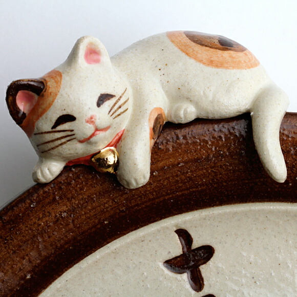 振子時辰儀 アナログ 招き猫 瀬戸もの 掛時計 日本製 和風 福々招き猫 (CY-Y9771)