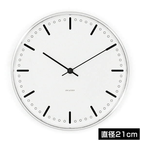 アルネヤコブセン 定め事品 掛時計 時辰儀 21 飾りつけ シティ広座敷 21珊 CITYHALL 43631 アルネ ヤコブセン ARNE JACOBSEN 掛時計 今めかしい 北欧 飾りつけ時辰儀 分かりやすい