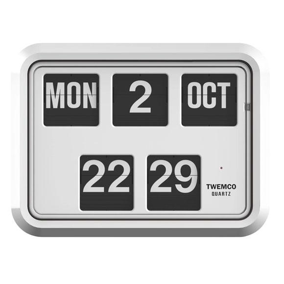 TWEMCO トゥエンコ 掛け時計 パタパタ時計 カレンダー表示 BQ-17