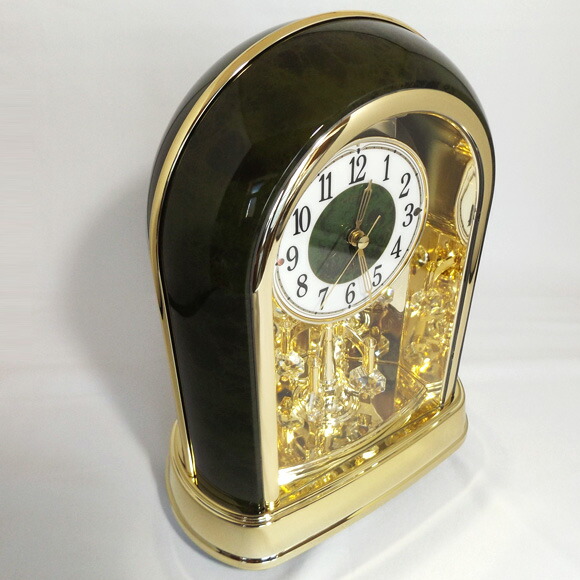 楽天市場】リズム(RHYTHM)シチズン置き時計電波時計アナログ装飾ガラス