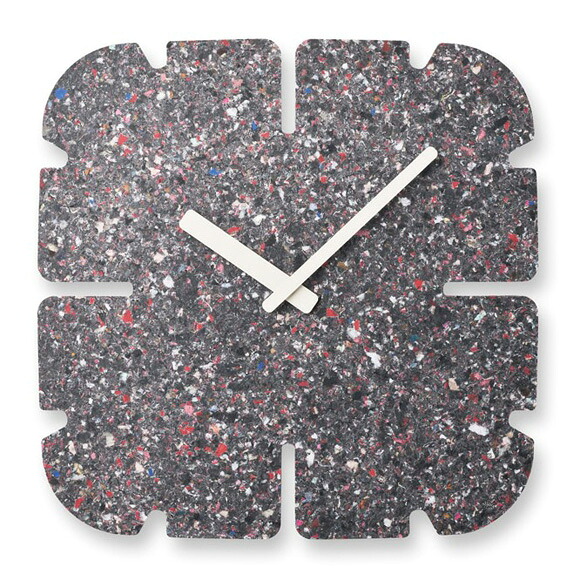Lemnos レムノス 掛け時計 アナログ 日本製 リサイクル 秒針なし 風防なし 2針 スリット四角 PANECO CLOCK パネコクロック HIL22-11B MID　(TL-HIL22-11B)