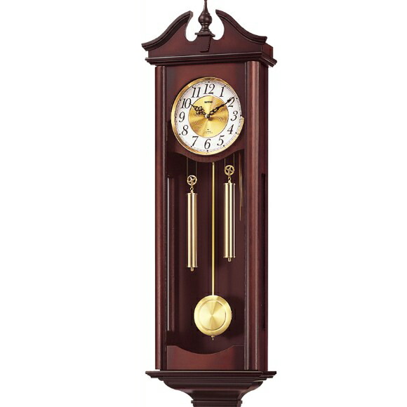 楽天市場】掛け時計 壁掛け時計 振り子時計 リズム時計 本格的棒リン