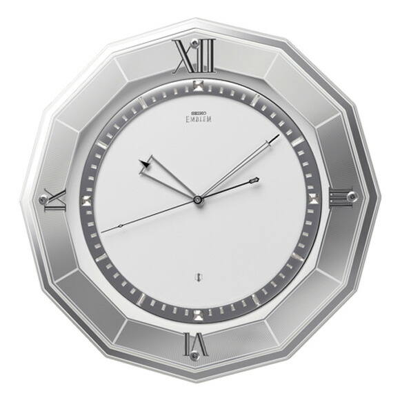 セイコー (SEIKO) EMBLEM 柱時計 人工衛星電磁波時辰儀 あき場所繋がり エンドラン 音がしない 静音印字機 HS555S