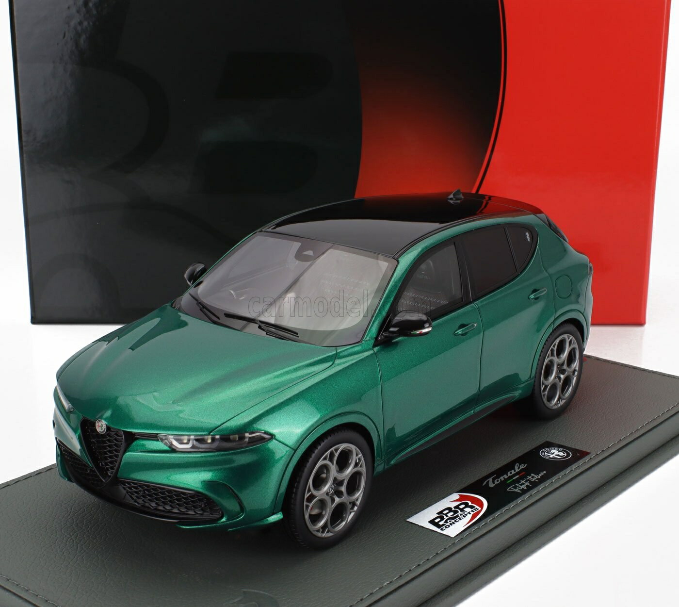 ミニカー 1/18 アルファロメオ トナーレ BBR-MODELS 1/18 ALFA ROMEO TONALE TRIBUTO BLACK ROOF 2023 VERDE MONTREAL - GREEN MET BBRC1858B-VET