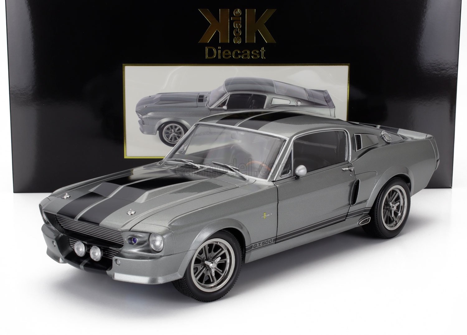 ミニカー アメ車 1/12 マスタング ムスタング KK-SCALE 1/12 FORD USA MUSTANG SHELBY GT500 ELEANOR COUPE 1967 GREY BLACK KKDC120171｜ミニカーショップ ええもん堂