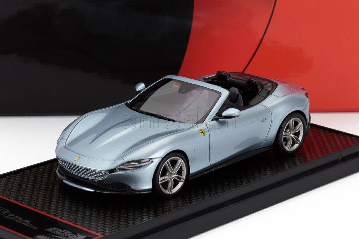 ミニカー 1/43 フェラーリ ローマ BBR-MODELS 1/43 FERRARI ROMA SPIDER OPEN 2020 GRIGIO ALLOY - BLUE GREY MET BBRC282L|ミニカーショップ ええもん堂