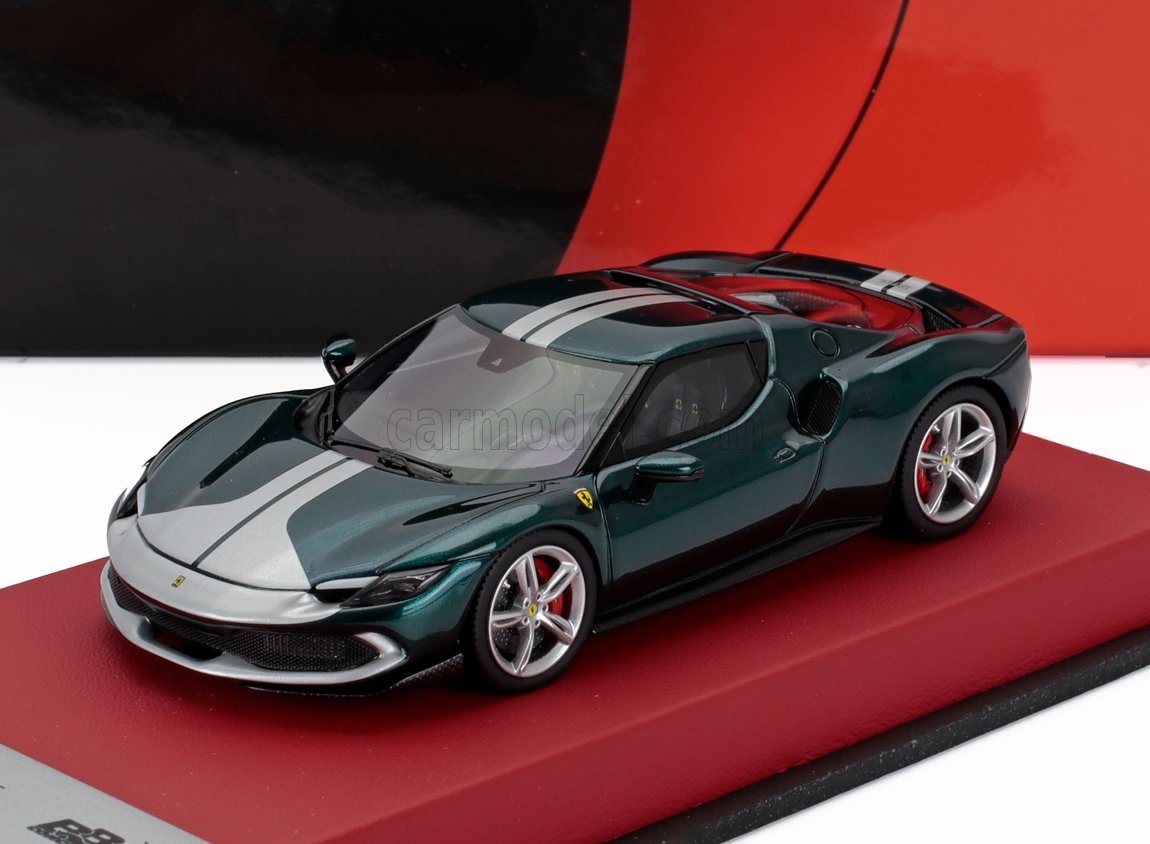 ミニカー 1/43 フェラーリ 296 GTB BBR-MODELS 1/43 FERRARI 296 GTB ASSETTO FIORANO 2022 VERDE SCURO METALIZZATO - GREEN MET SILVER BBRC265SU11|ミニカーショップ ええもん堂