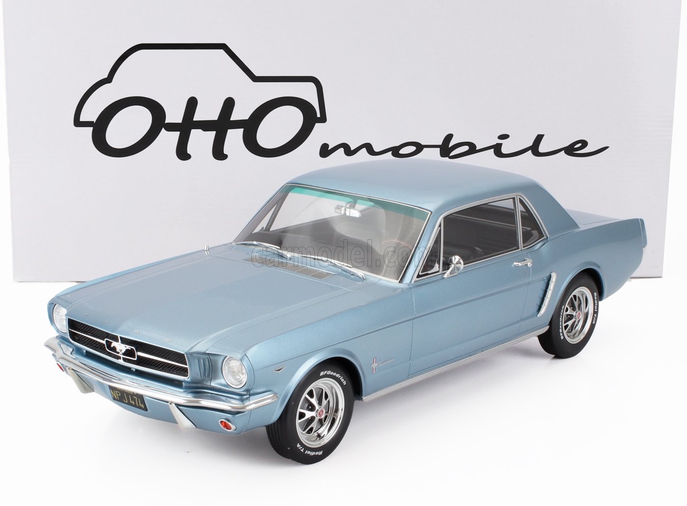 ミニカー アメ車 1/12 マスタング ムスタング OTTO-MOBILE 1/12 FORD USA MUSTANG V8 HARD-TOP 1965 BLUE PONY G089｜ミニカーショップ ええもん堂 38,870円