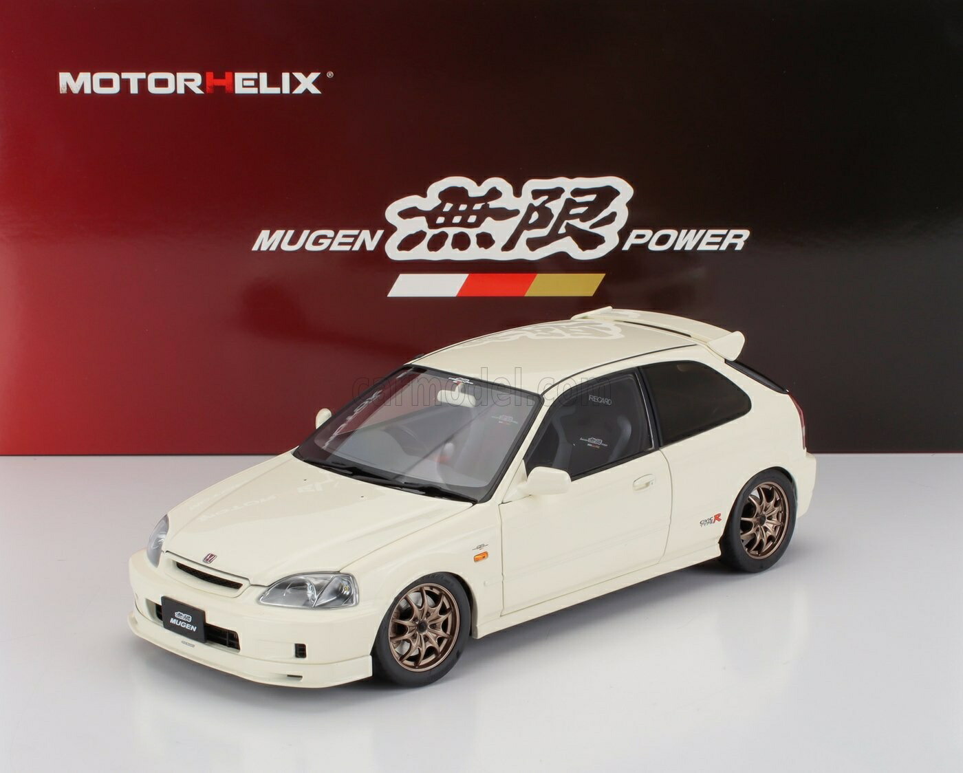 ミニカー MOTORHELIX 1/18 EK9 MOTORHELIX 1/18 Honda civic EK9 Spoon Alloy Car Model
