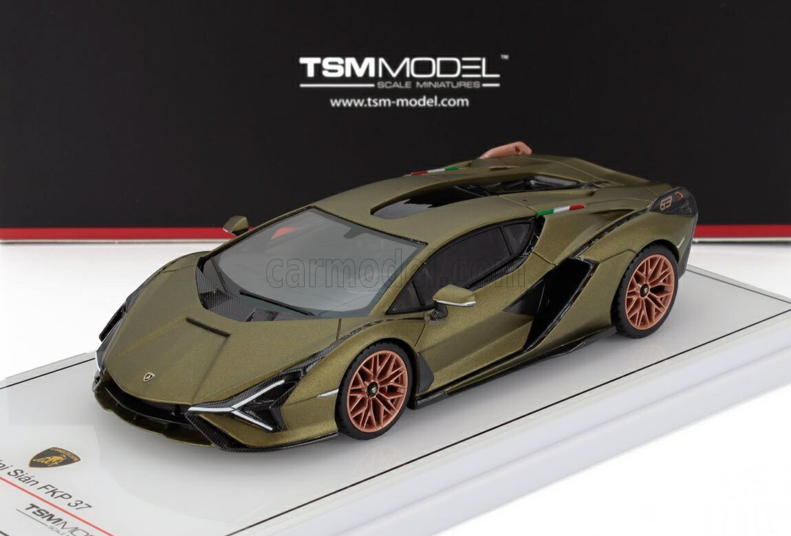 ミニカー 1/43 ランボルギーニ シアン TRUESCALE 1/43 LAMBORGHINI SIAN FPK 37 HYBRID N 63 2020 GEA MATT GREEN TSM430829