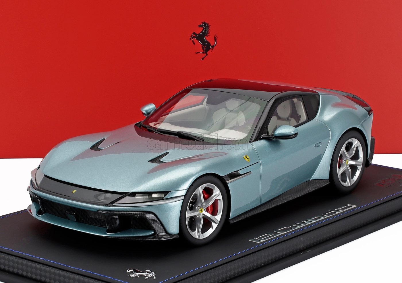 ミニカー 1/18 フェラーリ 12チリンドリ BBR-MODELS 1/18 FERRARI 12CILINDRI V12 830cv PANORAMIC ROOF 2024 CELESTE TREVI - LIGHT BLUE MET P18254D-VET
