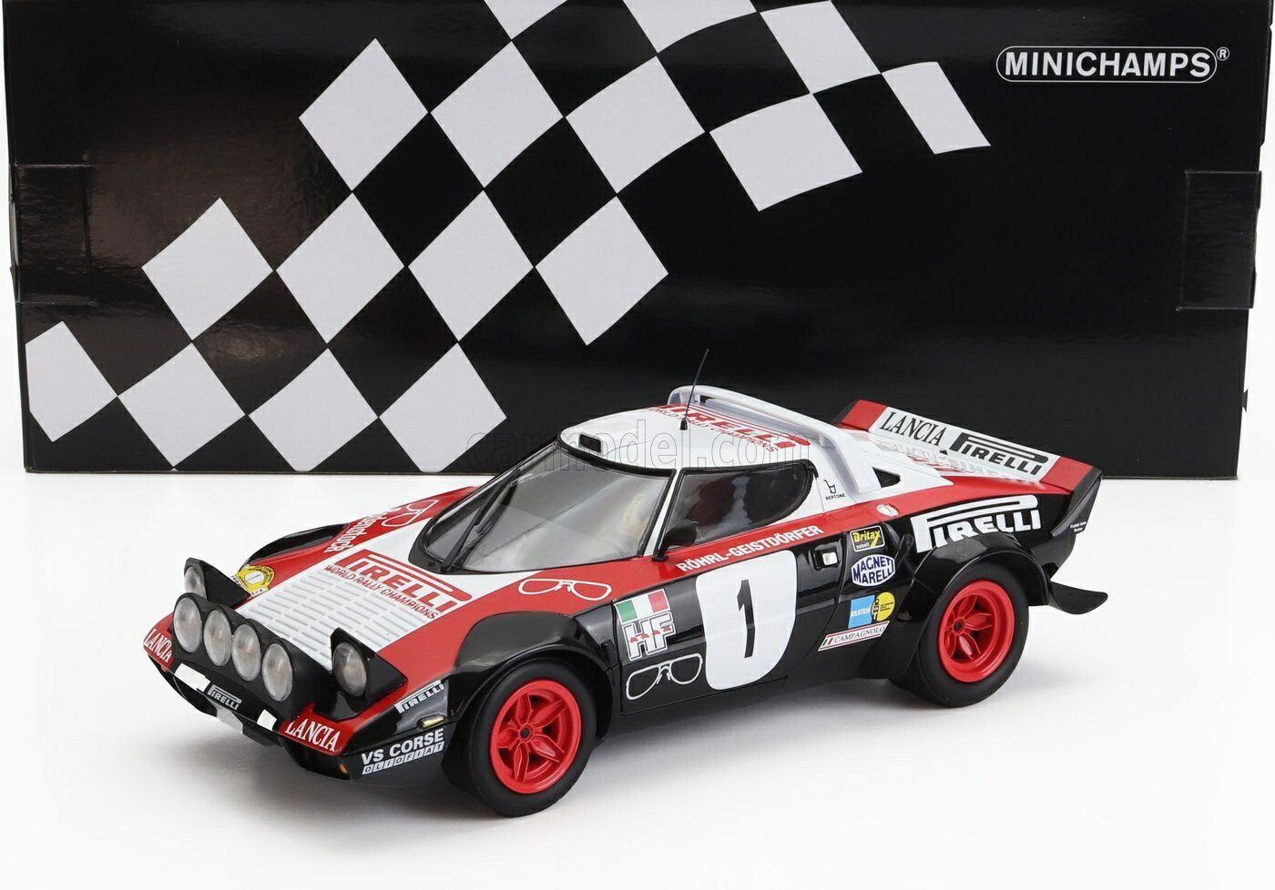 ミニカー 1/18 ランチア ストラトス ミニチャンプス MINICHAMPS 1/18 LANCIA STRATOS HF (night version) N 1 1978 RED BLACK WHITE 155781701