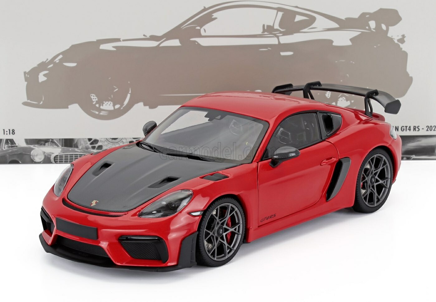 シュコー　schuco. ポルシェ　ケイマン　gt4 イエロー 1/18 Schuco getting closer to Spark: Porsche Cayman GT4